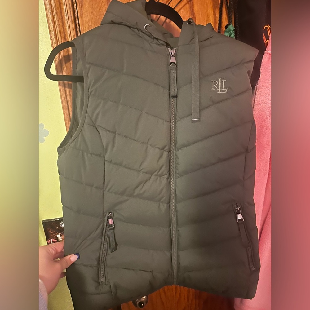 Ralph Lauren Olive Puffer Vest
